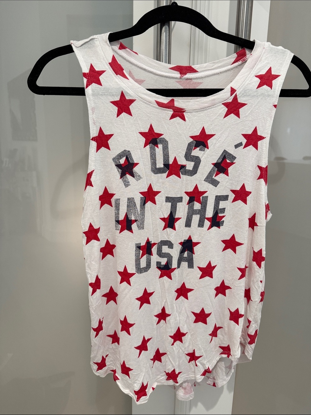 Grayson Threads White Tank with Red Star Print